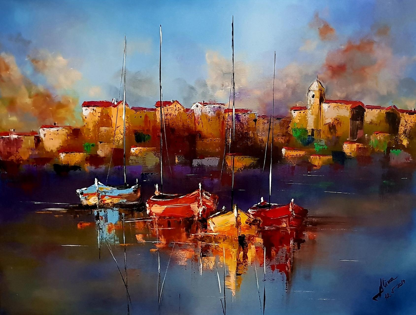 ArteDiAlina.com painting: unordinary sunset
